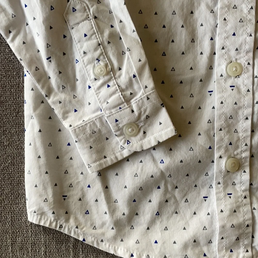 NEW The Children’s Place toddler boy white button down shirt Size 18-24m